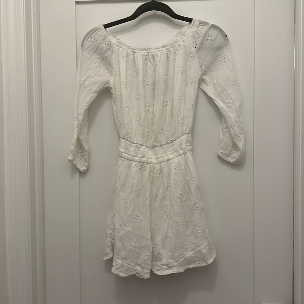 White Off the Shoulder Romper